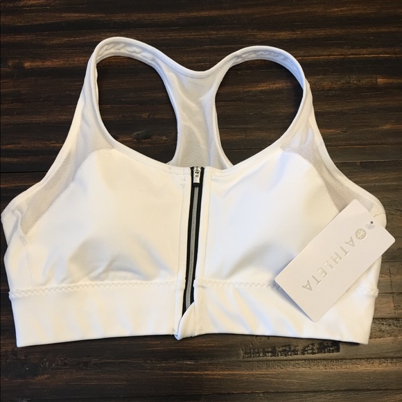 athleta zip front sports bra